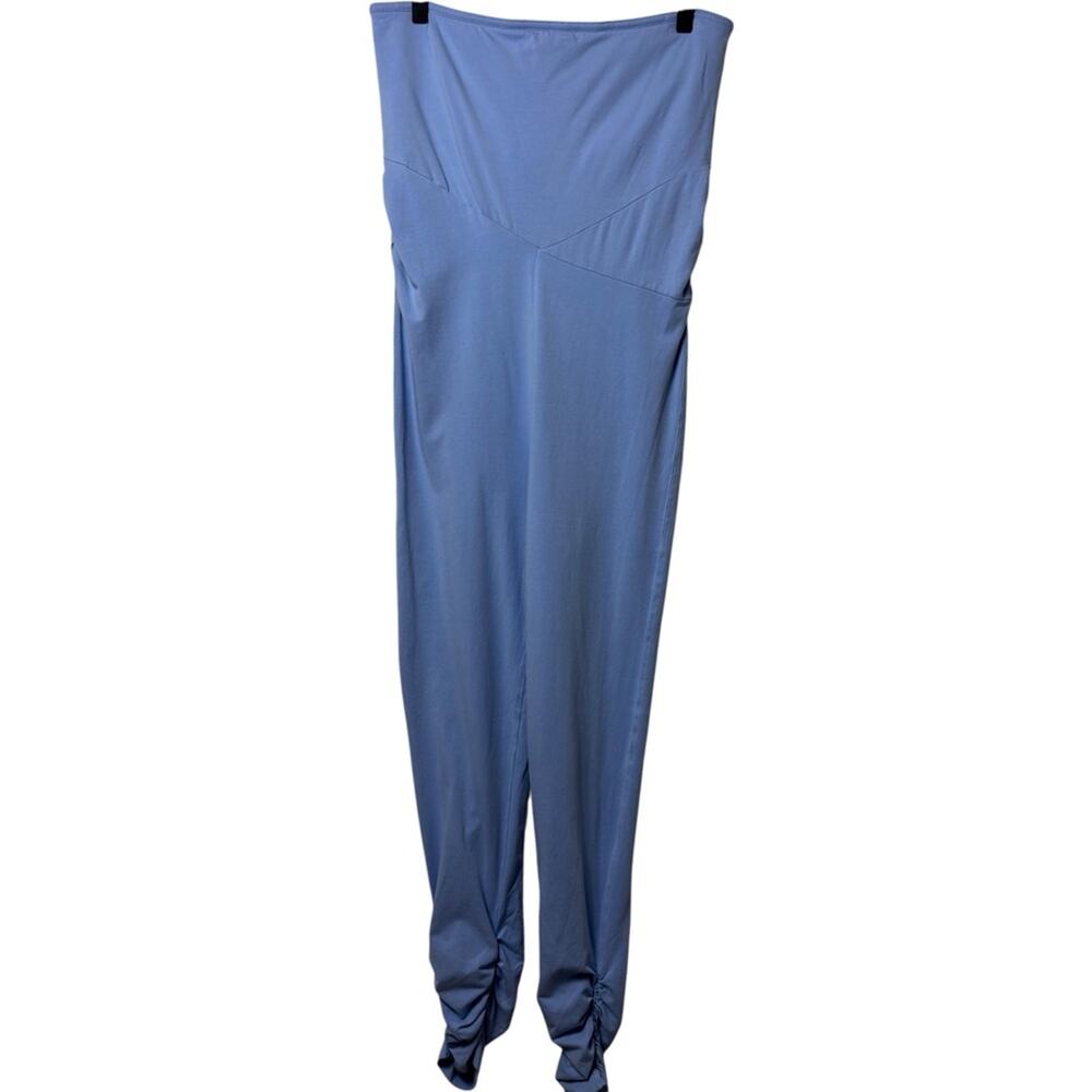 FREE PEOPLE FP MOVEMENT STRAPLESS WOMEN SIZE LARGE BLUE ONESIE